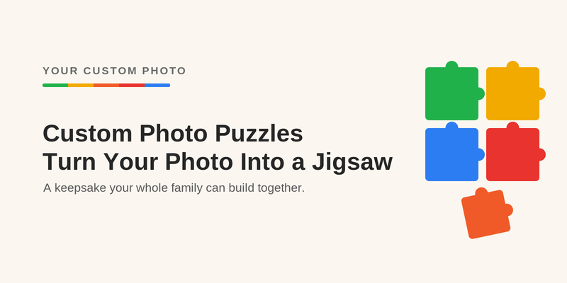 Custom photo puzzle - Your Custom Photo guide banner