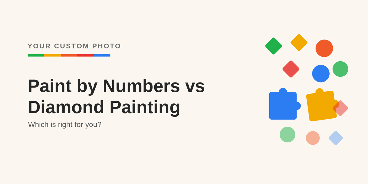 Custom paint by numbers vs diamond painting - Your Custom Photo