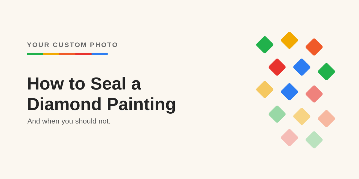 How to seal a diamond painting - Your Custom Photo