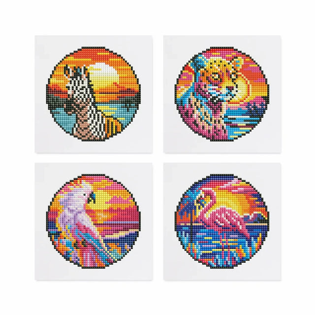 Animal Mix Mini Diamond Painting set (4 pieces)