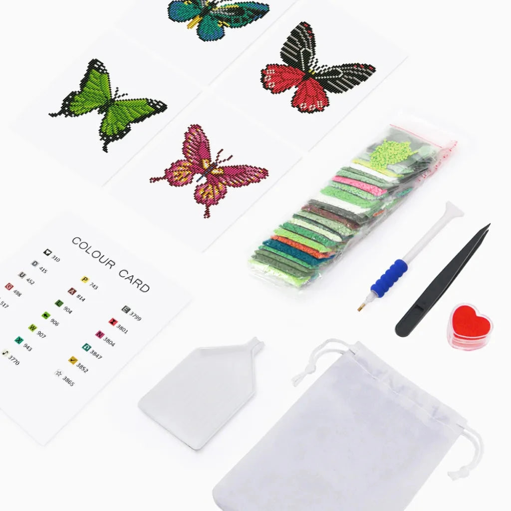 Butterflies Mini Diamond Painting Set (4 pieces)