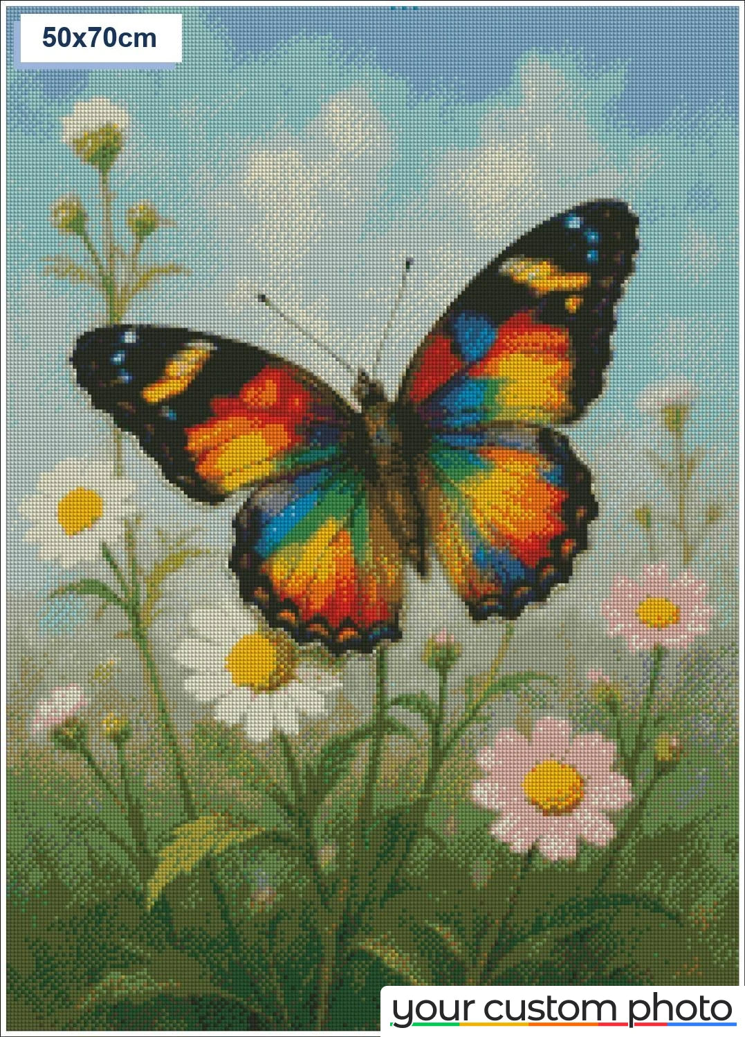 Butterfly in a Field of Flowers