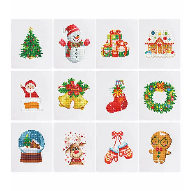 Christmas Mini Diamond Painting Version 1 - 12 Pieces