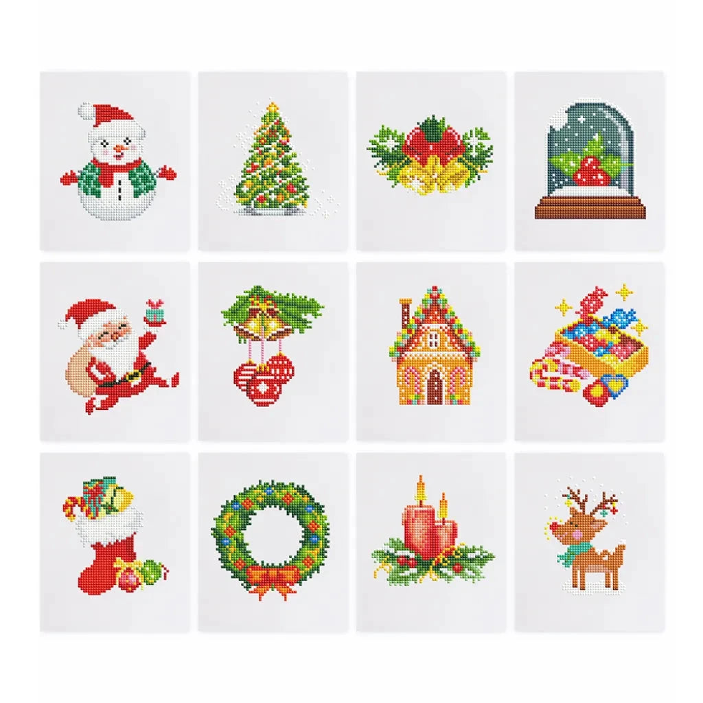 Christmas Mini Diamond Painting Version 3 - 12 Pieces