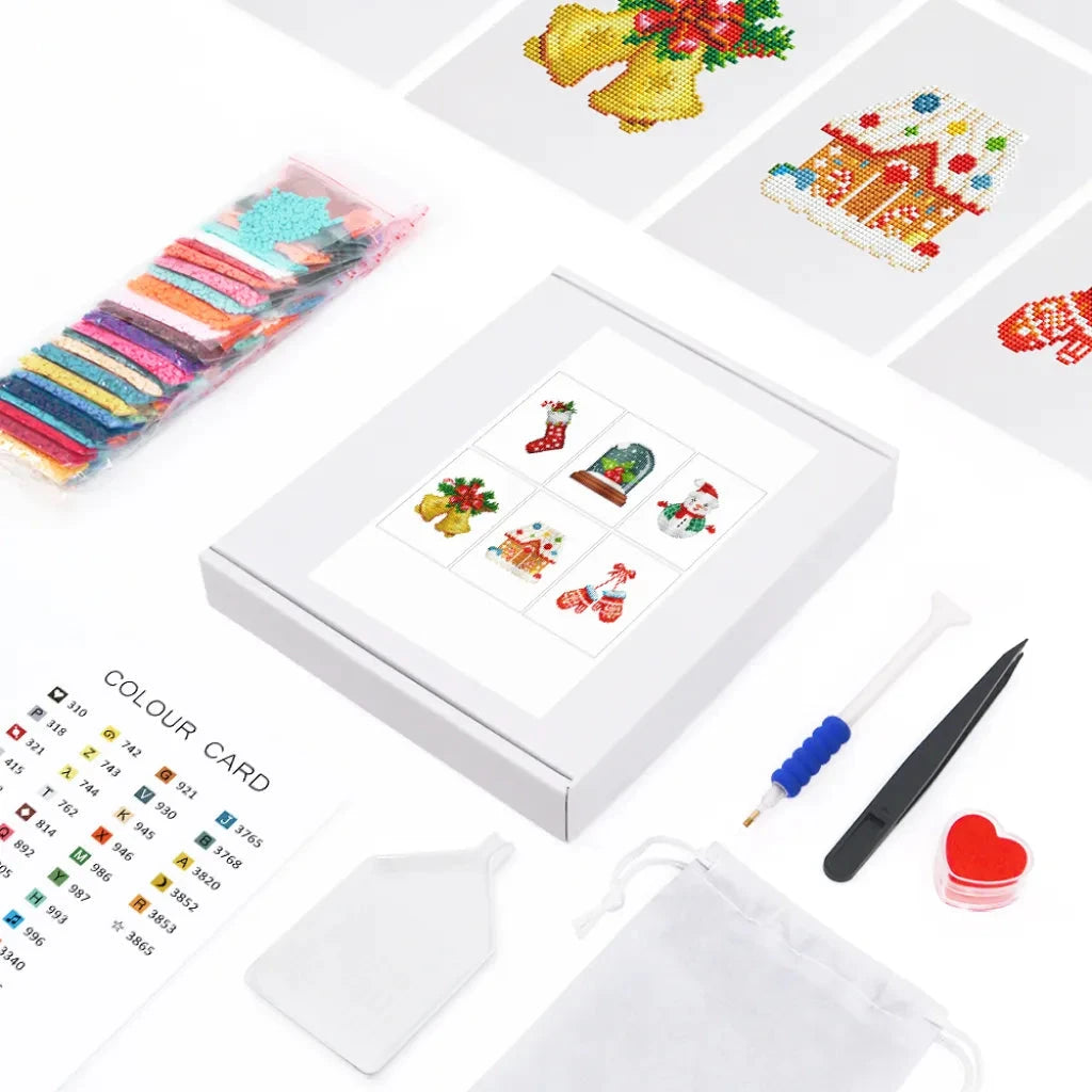 Christmas Decorations Mini Diamond Painting Set (6 pieces)