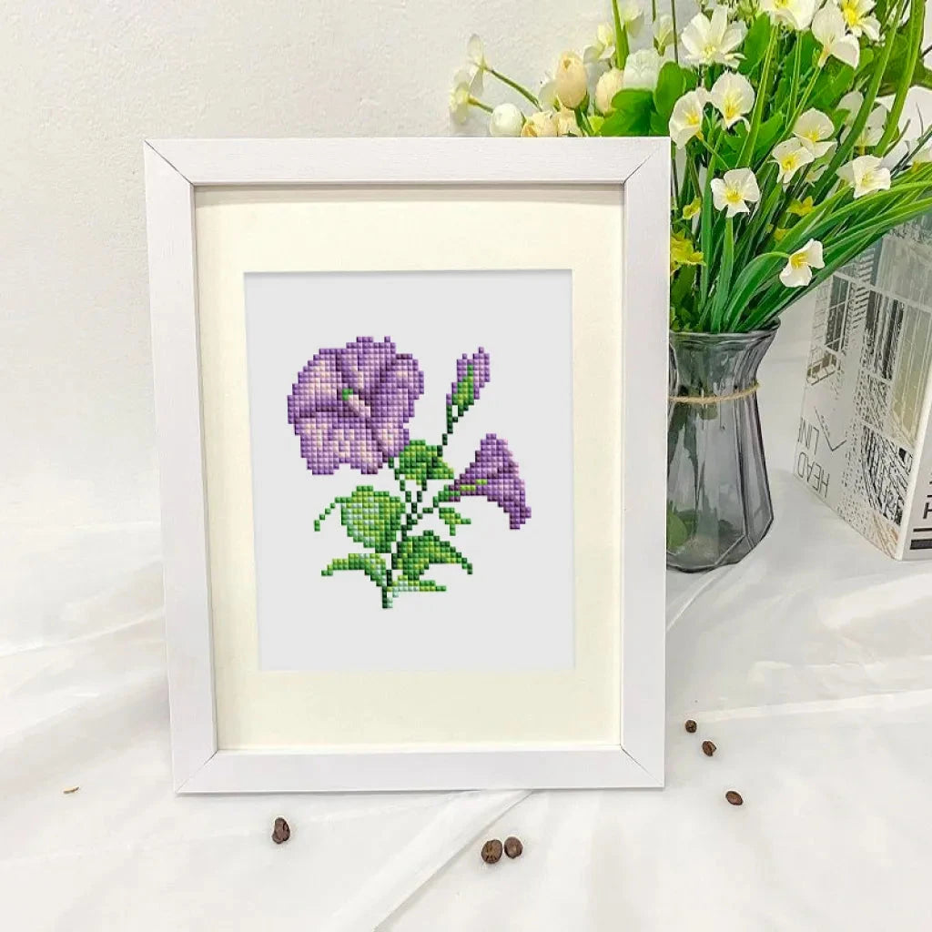 Flowers Mini Diamond Painting - Colorful Vibes Set (12 Pieces)