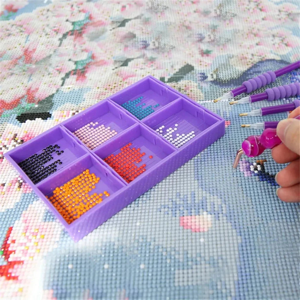 Diamond Painting Drill Tray with 6 Compartments