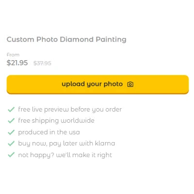 Uploading a photo in the diamond painting customizer