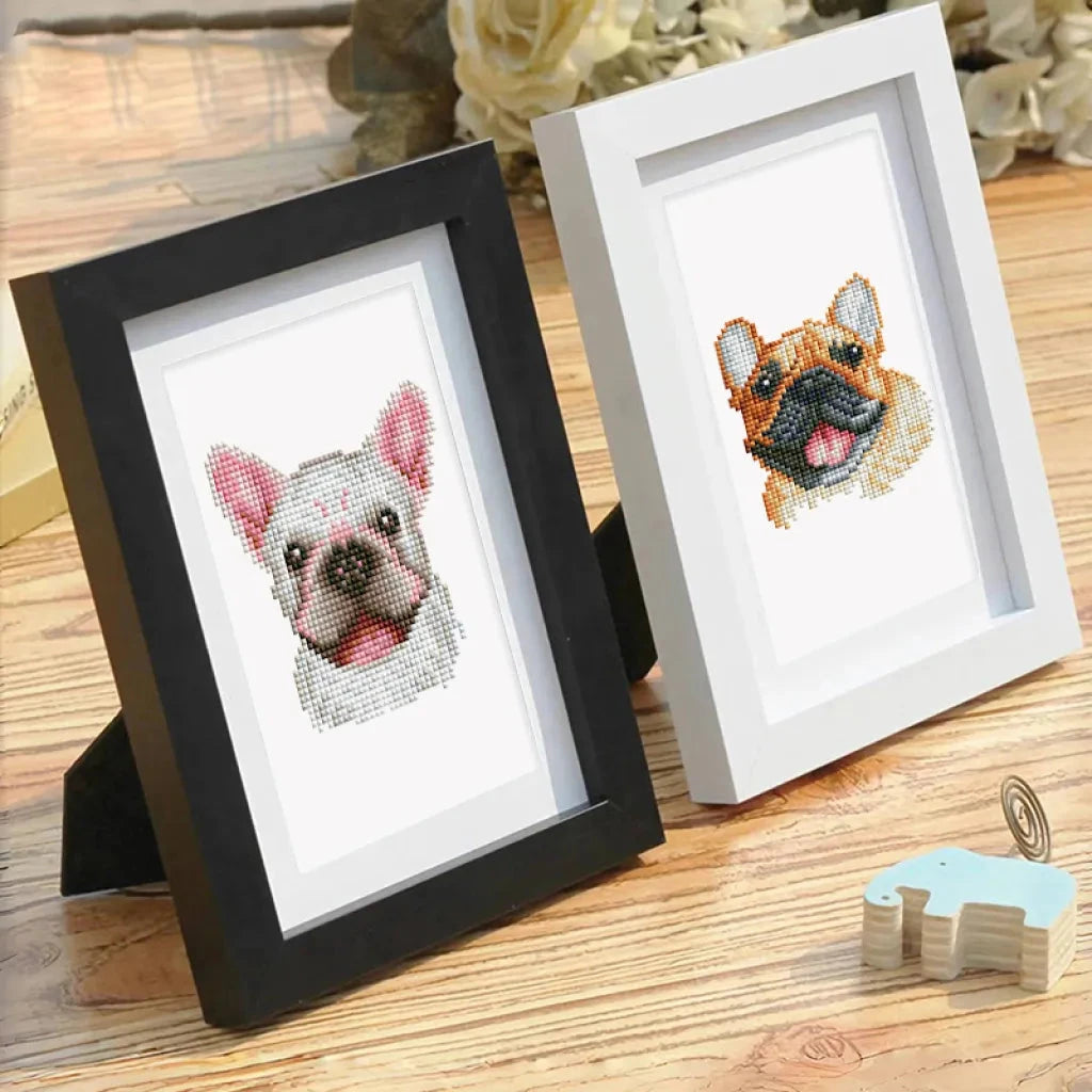 Dogs Mini Diamond Painting set (12 pieces)