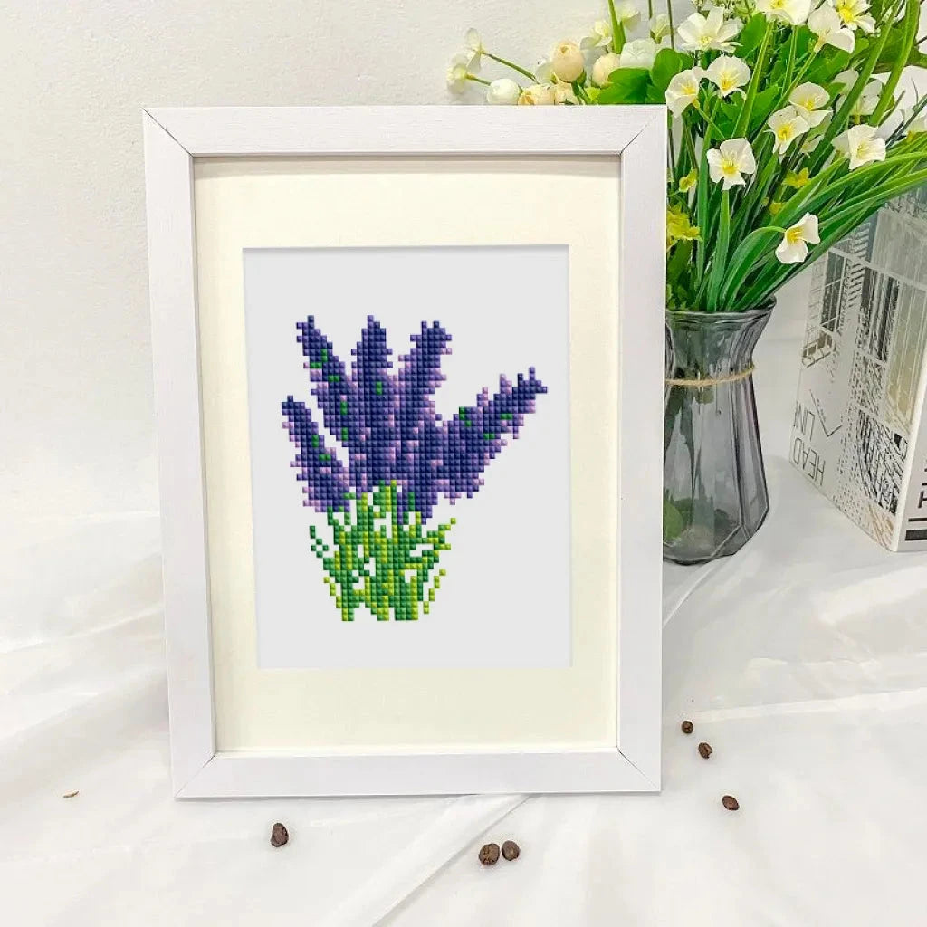 Flowers Mini Diamond Painting set (4 pieces)