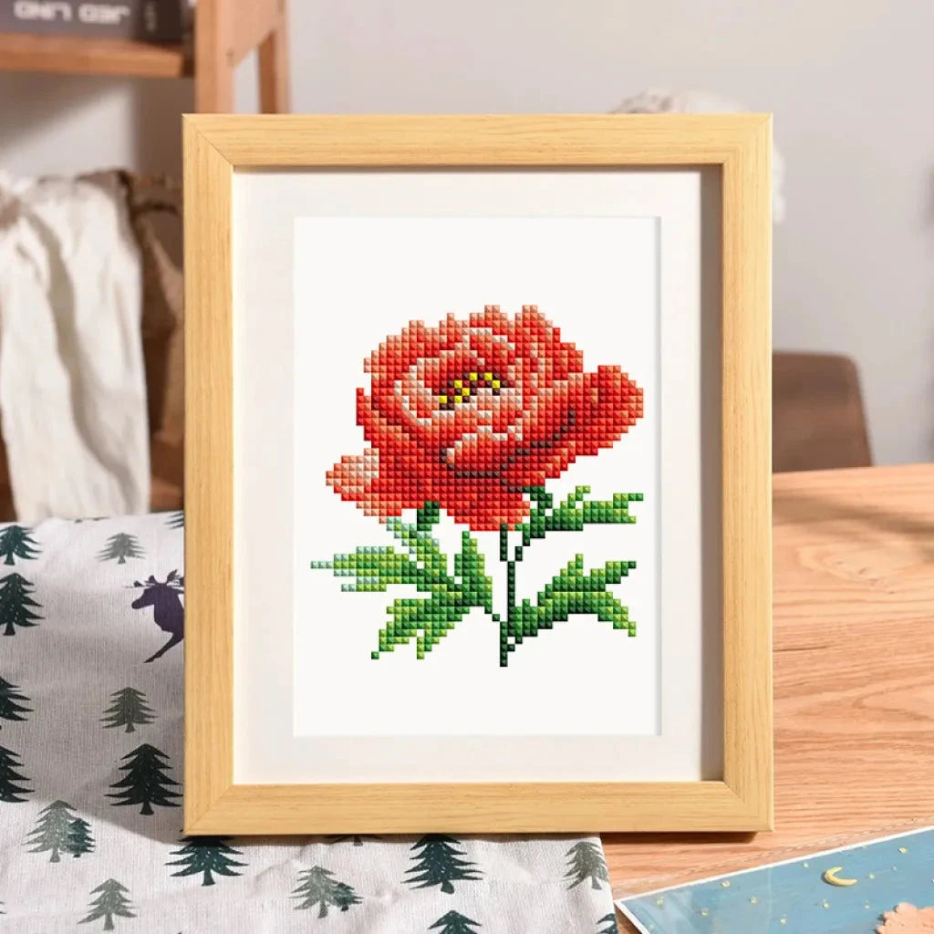 Flowers Mini Diamond Painting set (4 pieces)