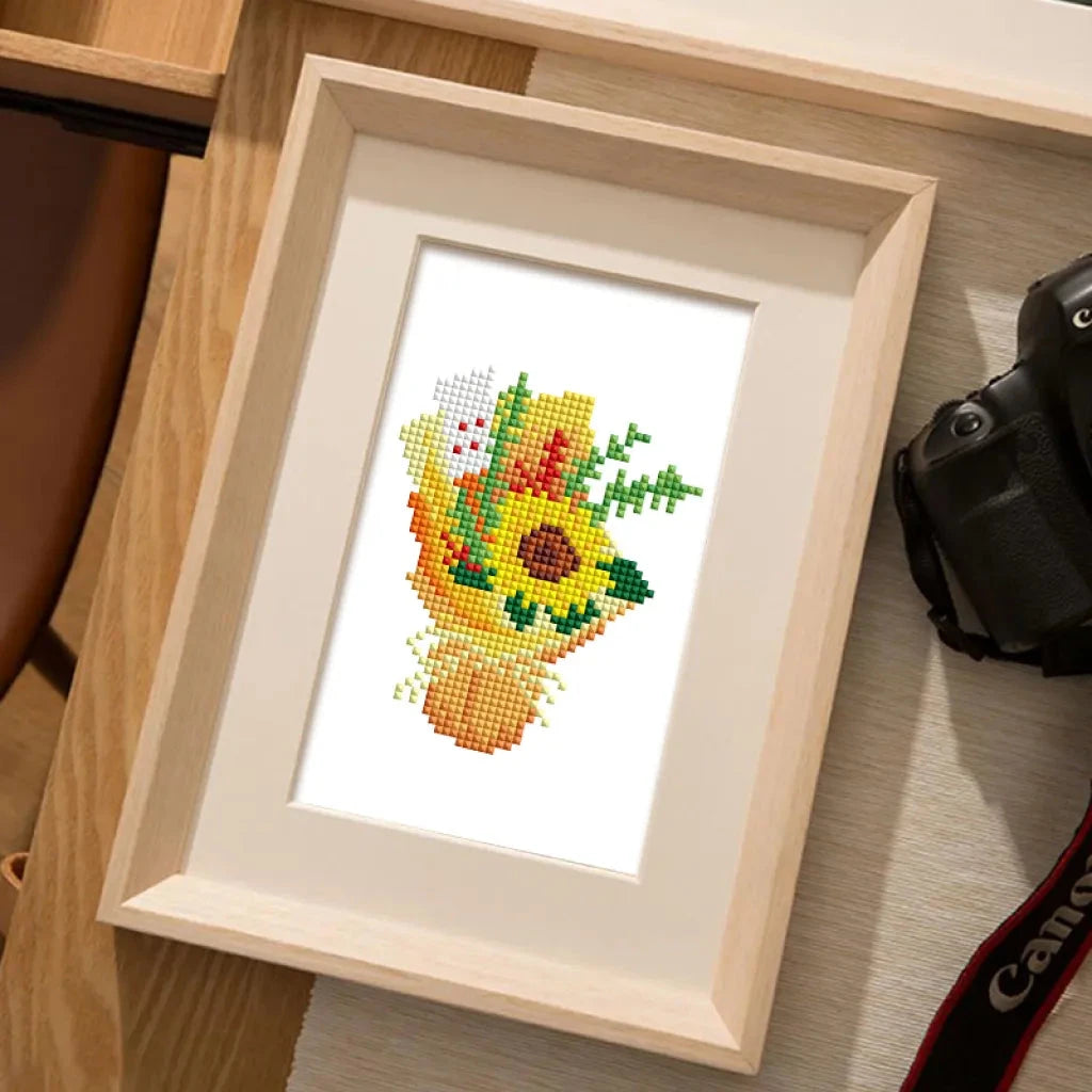 Mixed Flowers and Plants Mini Diamond Painting Set (6 pieces)