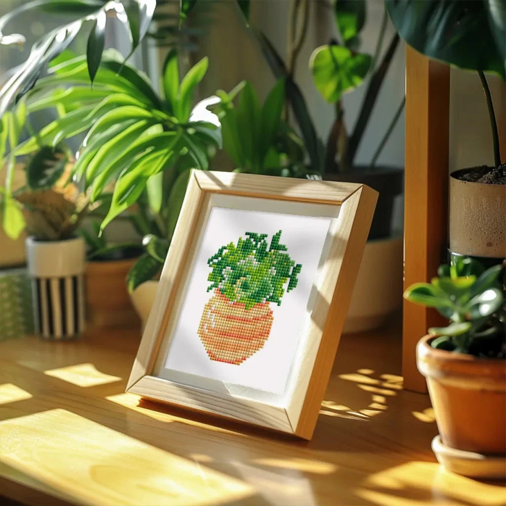 Mixed Flowers and Plants Mini Diamond Painting Set (6 pieces)