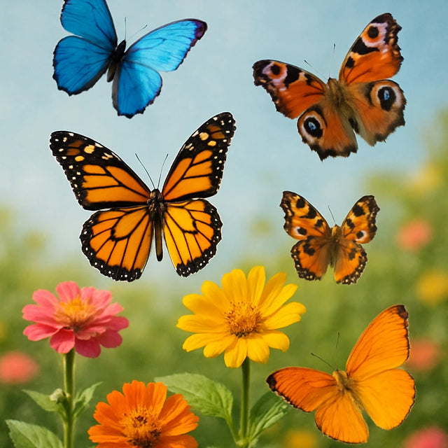 Butterflies in garden
