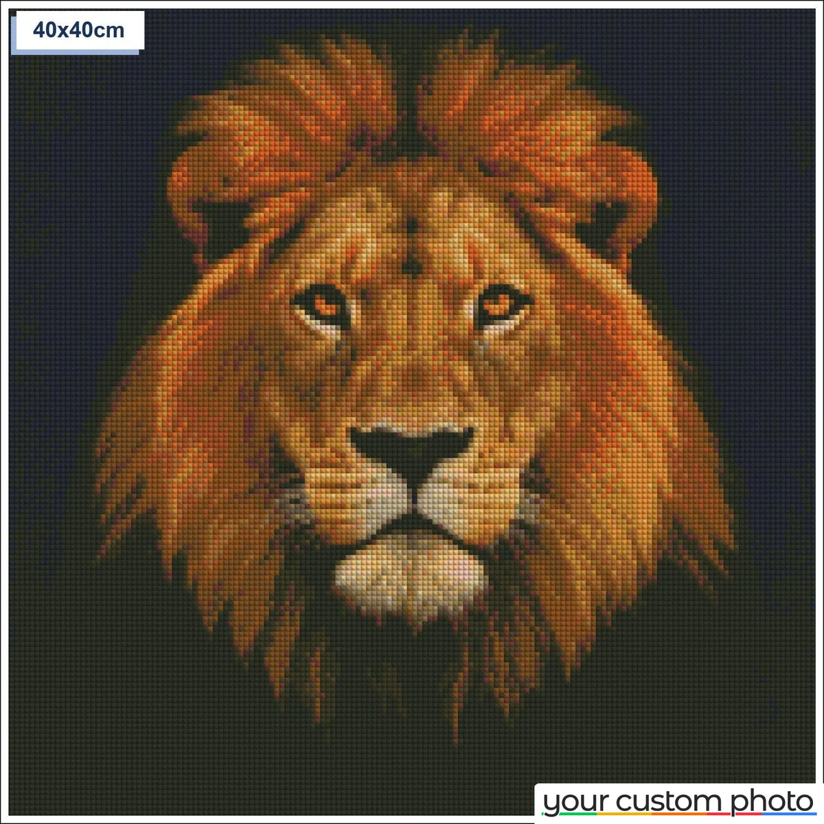 Lion Head with Golden Mane