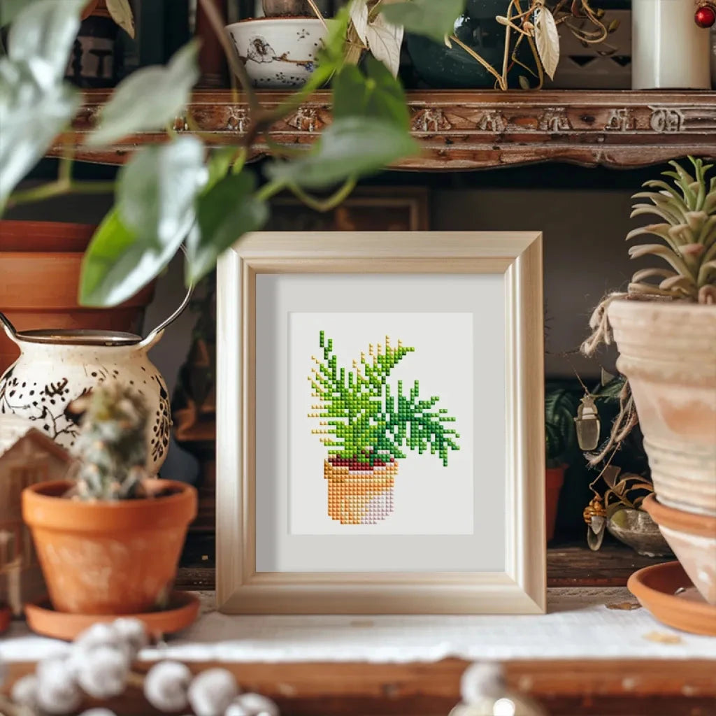 Houseplants Mini Diamond Painting Set (12 pieces)