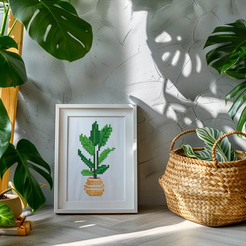 Houseplants Mini Diamond Painting Set (12 pieces)