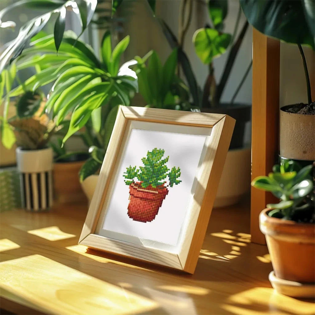 Houseplants Mini Diamond Painting Set (4 pieces)