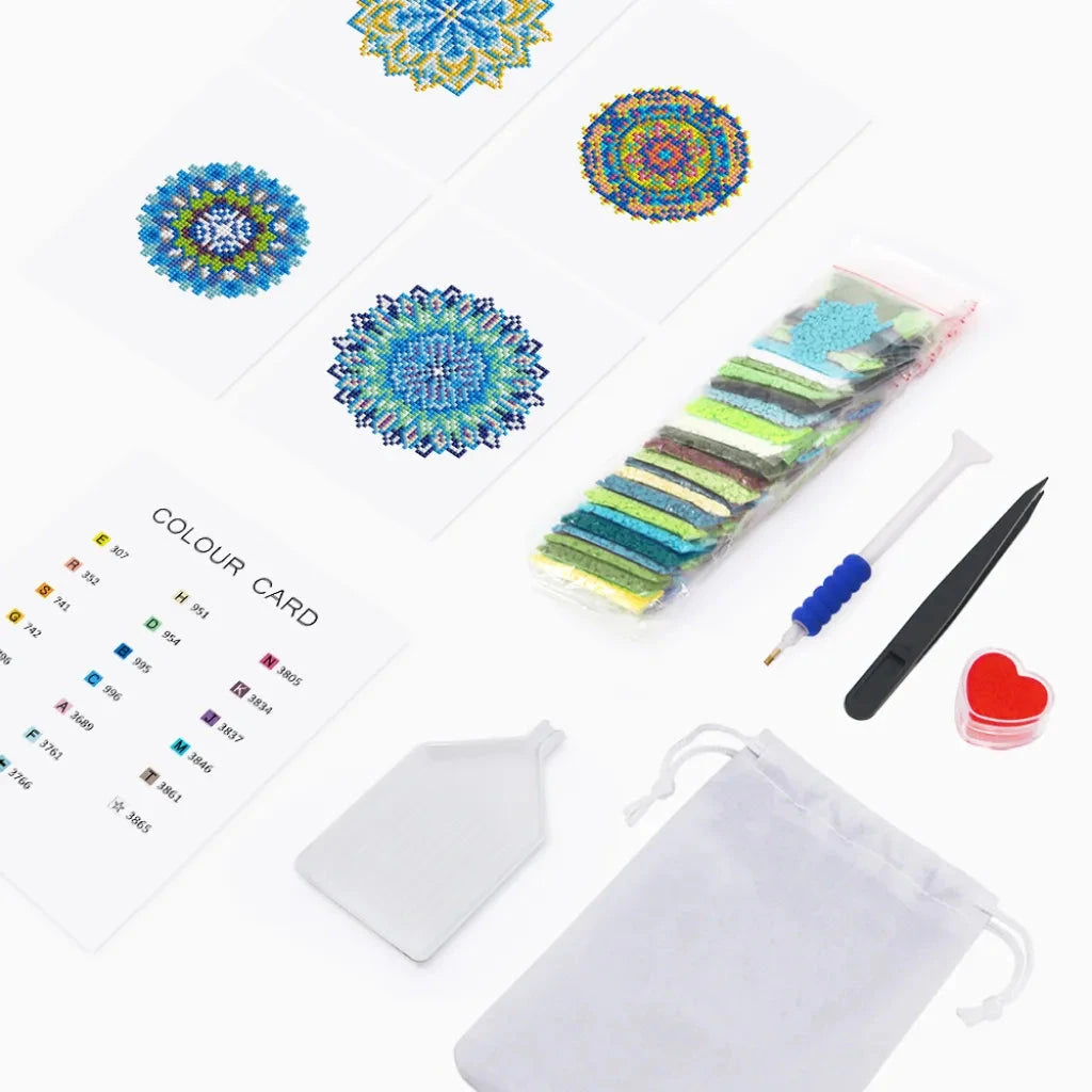 Mandala Mini Diamond Painting Set (4 pieces)