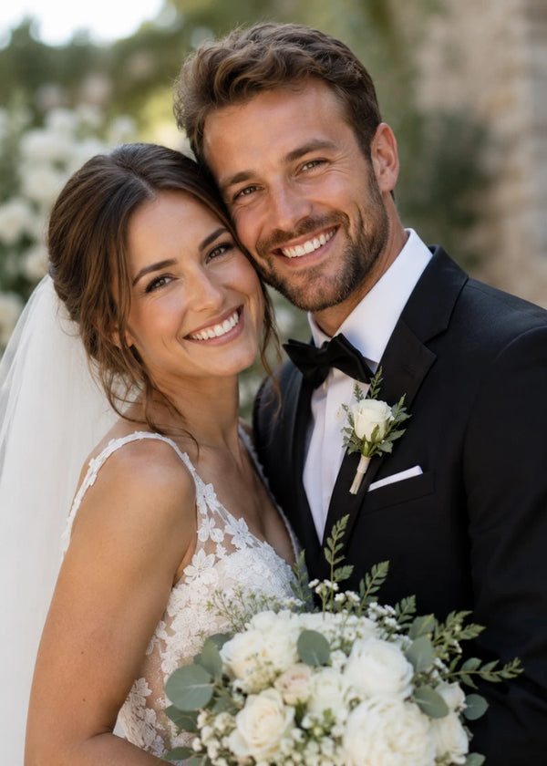 Original wedding photo used for a custom paint by numbers
